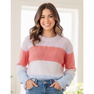 RD Style Colorblock Crewneck Sweater